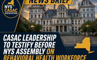 News Brief: CASAC Leadership to Testify Before NYS Assembly on Behavioral Health Workforce